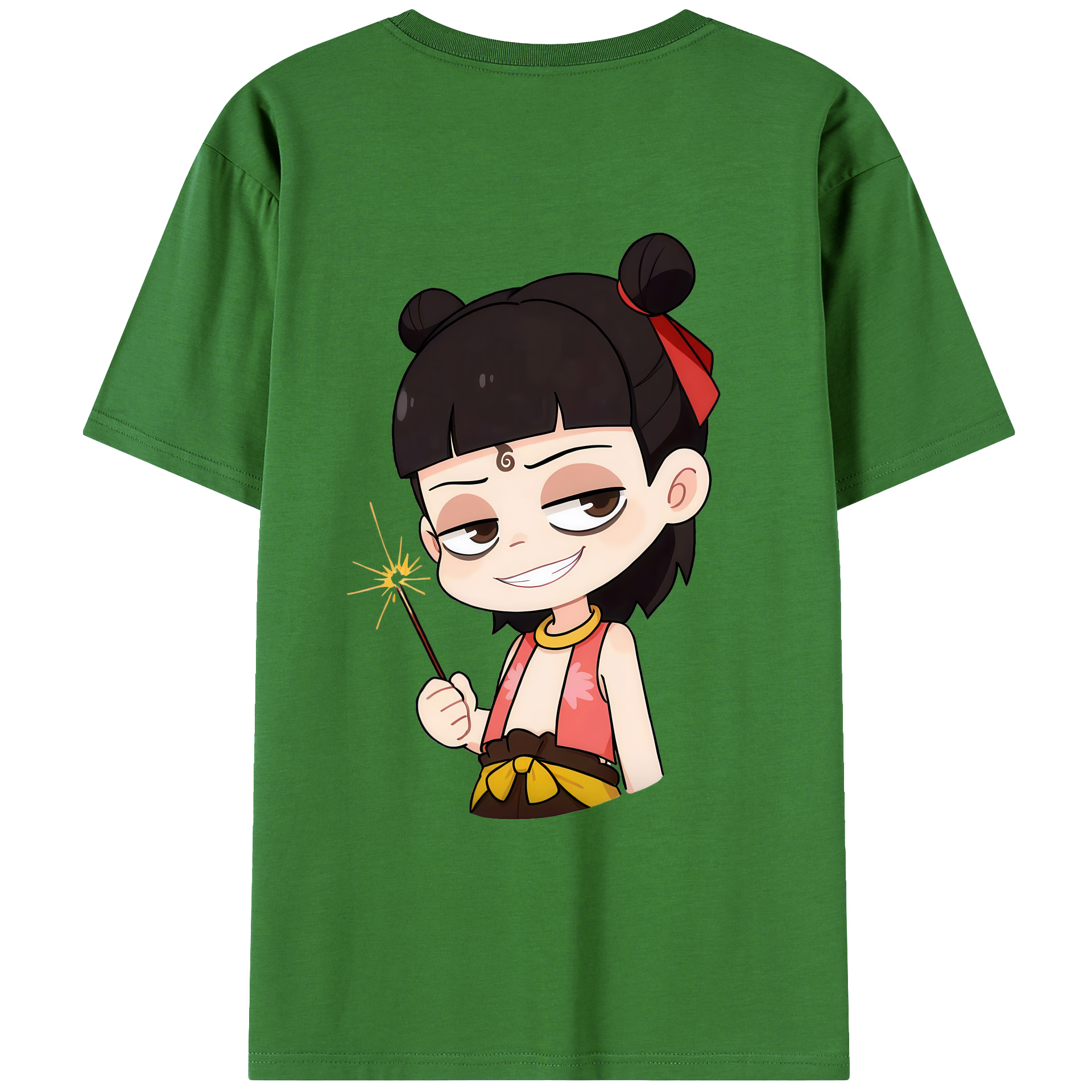 （画像用） Ne Zha 2 ナタ 魔童の大暴れ レディース半袖Tシャツ(バックプリント)